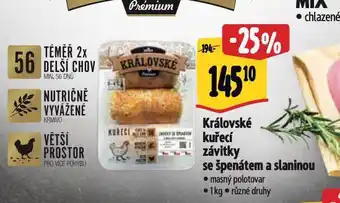 Albert Královské kuřecí závitky nabídka
