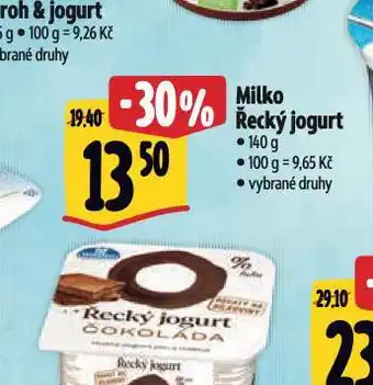 Albert Milko řecký jogurt nabídka