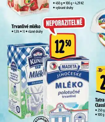 Albert Trvanlivé mléko nabídka