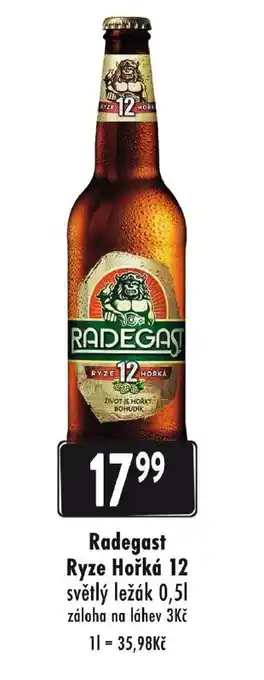 Qanto Radegast Ryze Hořká 12 světlý ležák 0,5L nabídka