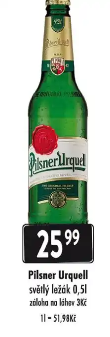 Qanto Pilsner Urquell světlý ležák 0,5L nabídka