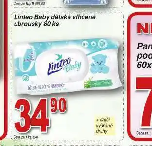 Hruška Linteo baby dětské vlhčené ubrousky nabídka