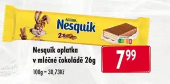 Qanto Nesquik oplatka v mléčné čokoládě 26g nabídka