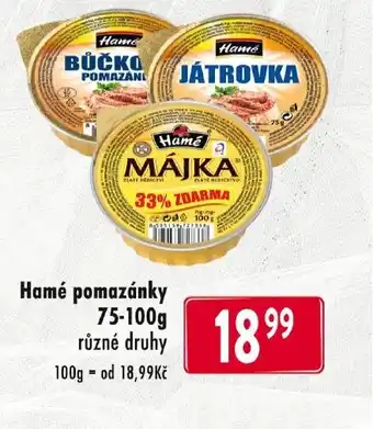 Qanto Hamé pomazánky 75-100g nabídka