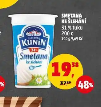 Penny Market Smetana ke šlehání nabídka