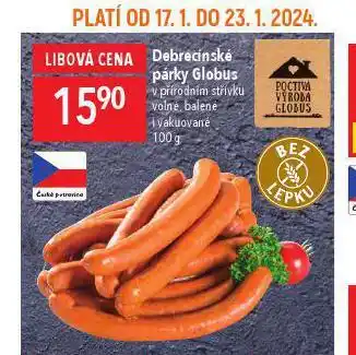 Globus Debrecínské párky nabídka