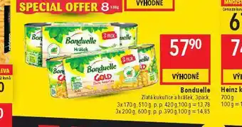 Globus Bonduelle hrášek nabídka