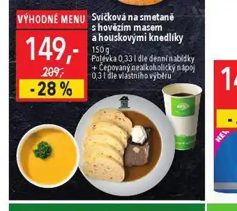 Globus Svíčková na smetaně s hovězím masem a houskovými knedlíky nabídka