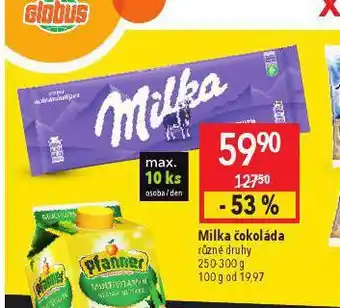 Globus Milka čokoláda nabídka