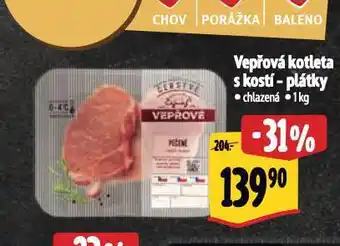 Albert Vepřová kotleta s kostí nabídka