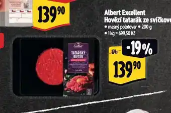 Albert Hovězí tatarák ze svíčkové nabídka