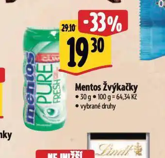 Albert Mentos žvýkačky nabídka
