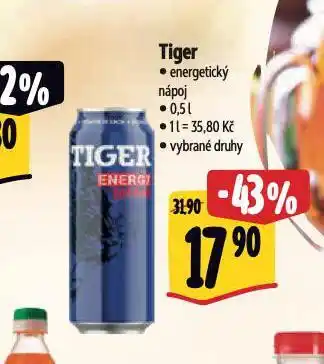 Albert Tiger energy drink nabídka