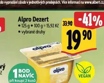 Albert Alpro dezert nabídka