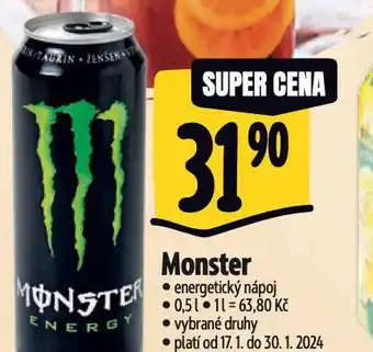Albert Monster energy drink nabídka