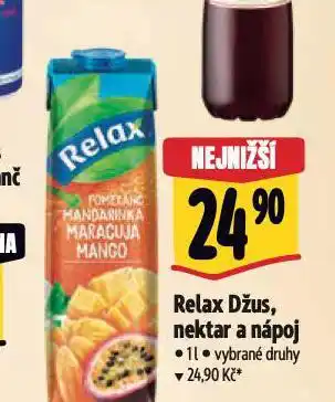 Albert Relax džus, nektar a nápoj nabídka