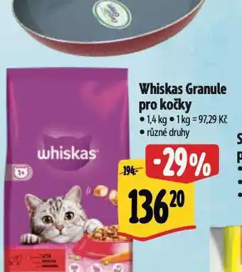 Albert Whiskas granule pro kočky nabídka