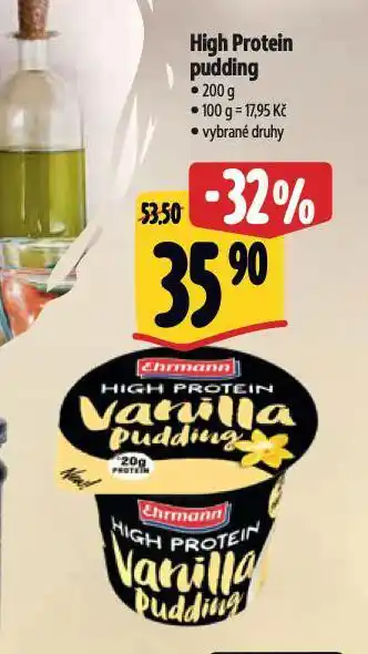 Albert High protein pudding nabídka