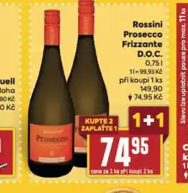 Billa Rossini prosecco frizzante nabídka