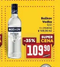 Billa Božkov vodka nabídka