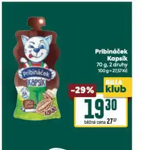 Billa Pribináček kapsík nabídka