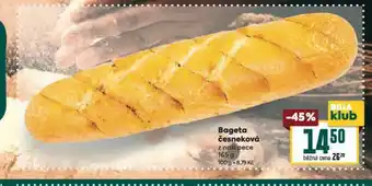 Billa Bageta česneková nabídka