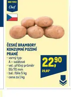 Makro Brambory konzumní pozdní nabídka