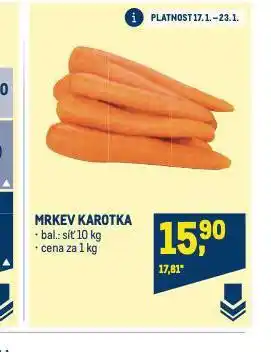 Makro Mrkev karotka nabídka