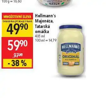 Globus Hellmann´s tatarská omáčka, majonéza nabídka