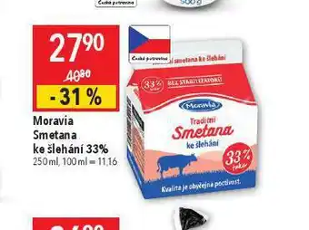 Globus Moravia smetana ke šlehání 33% nabídka