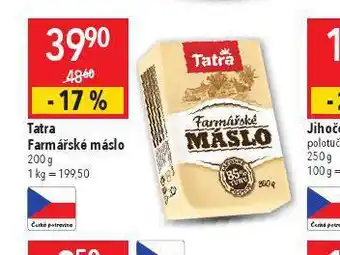 Globus Tatra farmářské máslo nabídka