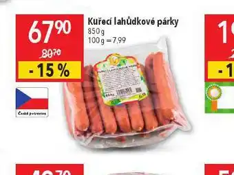 Globus Kuřecí lahůdkové párky nabídka