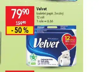 Globus Velvet toaletní papír nabídka