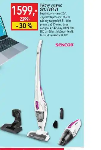 Globus Tyčový vysavač sencor nabídka