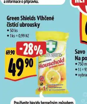 Albert Green shield vlhčené čisticí ubrousky nabídka