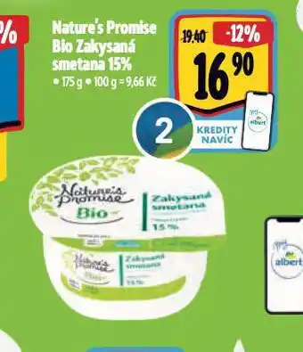 Albert Bio zakysaná smetana 15% nabídka