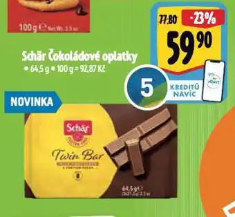 Albert Schär čokoládové oplatky nabídka