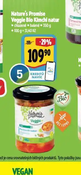 Albert Veggie bio kimchi natur nabídka