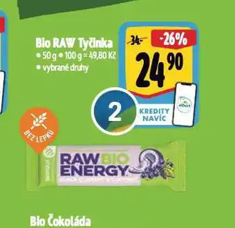 Albert Bio raw tyčinka nabídka