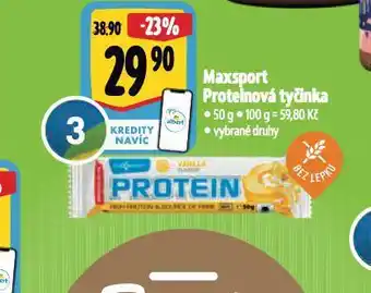 Albert Maxsport proteinová tyčinka nabídka