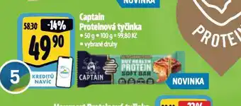 Albert Captain proteinová tyčinka nabídka