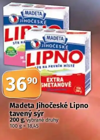 COOP TIP Madeta Jihočeské Lipno tavený sýr 200 g nabídka