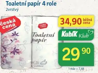 Kubík potraviny Toaletni papír 4 role nabídka
