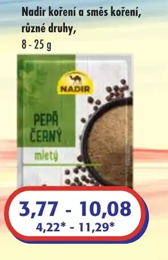 ČEPOS Nadir koření a směs koření, různé druhy nabídka