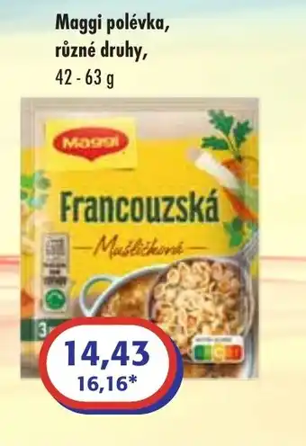 Maggi polévka, různé druhy