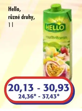 ČEPOS Hello, různé druhy, 1L nabídka