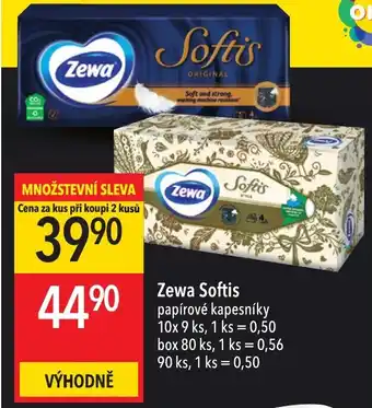 Globus Zewa Softis papírové kapesníky nabídka