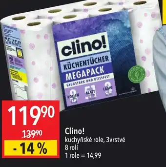 Globus Clino! kuchyňské role, 3vrstvé nabídka