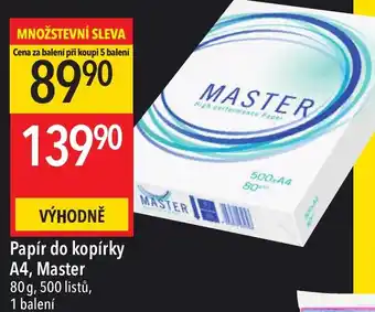 Globus Papír do kopírky A4, Master nabídka