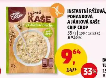 Penny Market Instantní rýžová, pohanková a jáhlová kaše crip crop, 55 g nabídka